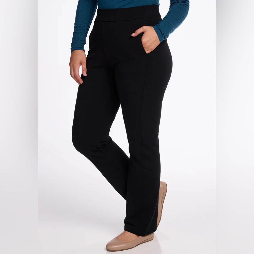 Woolx Emerson Straight Leg Pants in Black - Picture 3 of 10